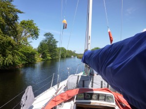 Peaceful sailing on the canal